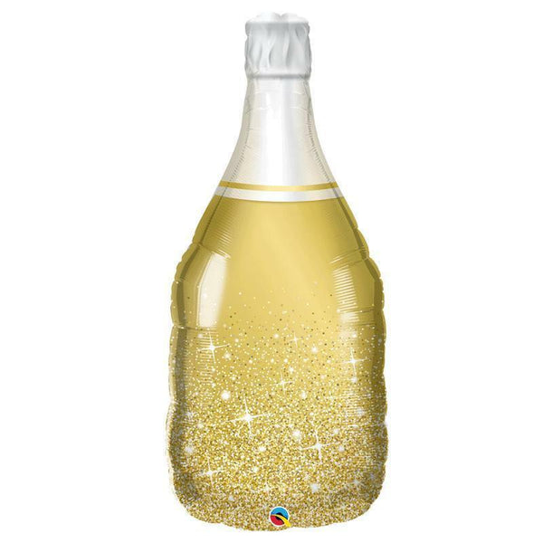 Ballon aluminium Bouteille de champagne dorée 99cm 39" Qualatex®,Farfouil en fÃªte,Ballons