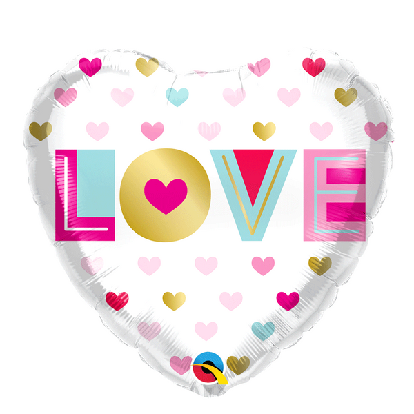 Ballon aluminium coeur "Love" pastel 18" 46 cm Qualatex®,Farfouil en fÃªte,Ballons