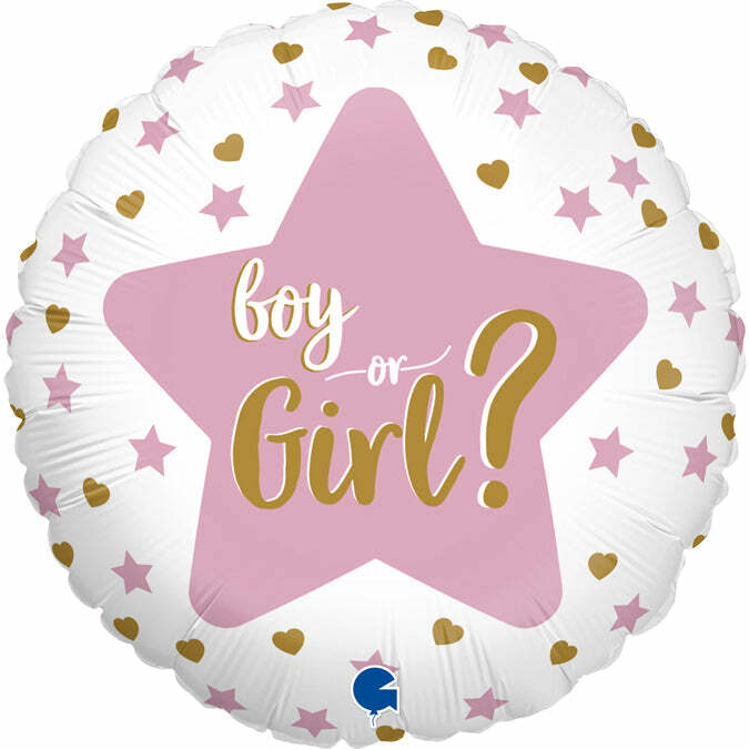 Ballon aluminium Gender Reveal Boy or Girl 18" 45 cm Grabo Balloons®,Farfouil en fÃªte,Ballons