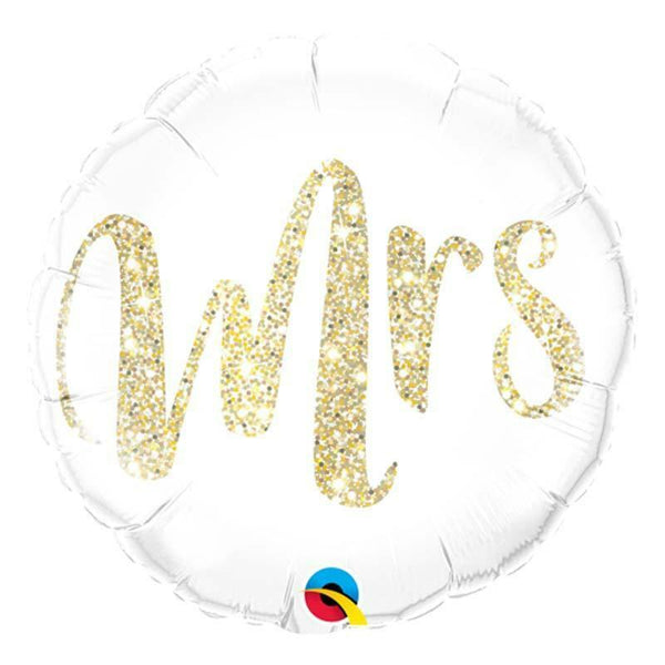 Ballon aluminium Mrs Glitter Gold 18" 45 cm Qualatex®,Farfouil en fÃªte,Ballons