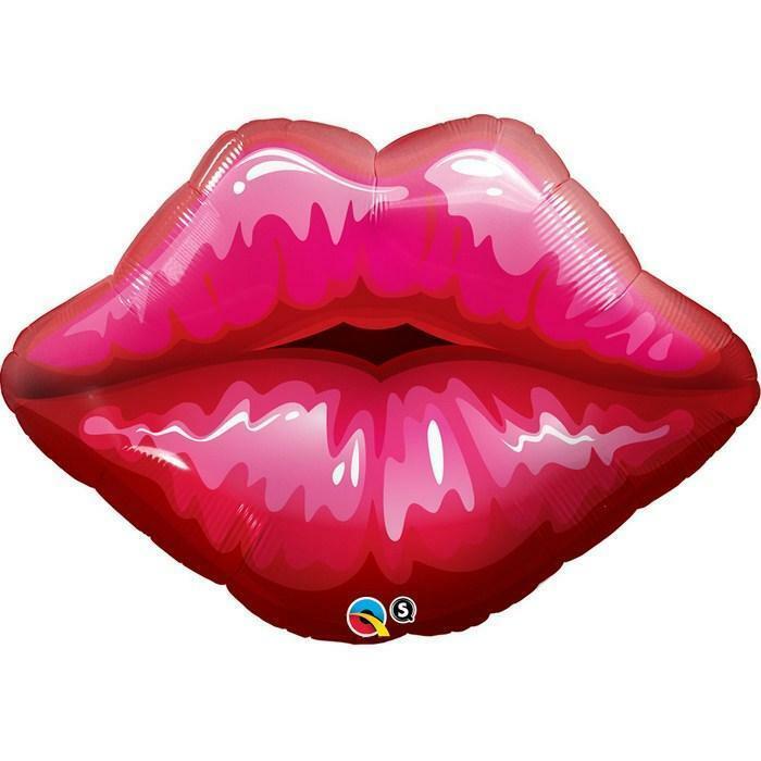 Ballon en aluminium lèvres rouges 76 cm 30" Qualatex®,Farfouil en fÃªte,Ballons