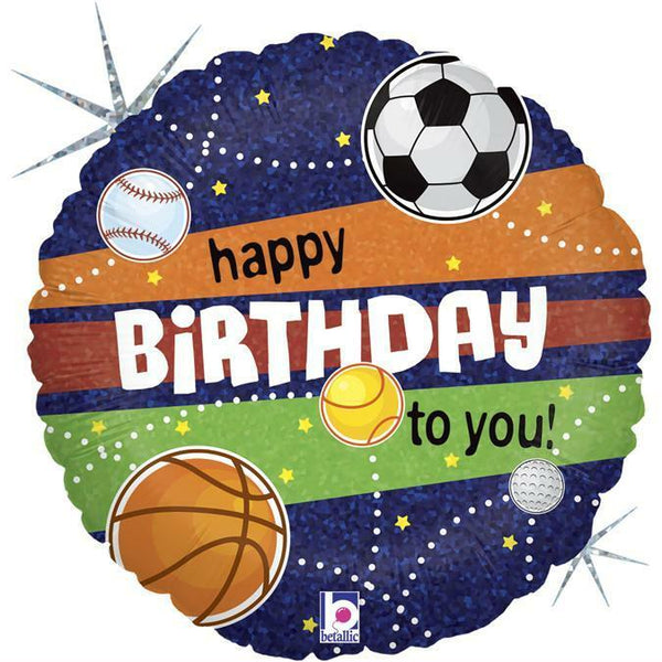 Ballon en aluminium Sports Happy Birthday to you ! 45 cm 18" Grabo Balloons®,Farfouil en fÃªte,Ballons
