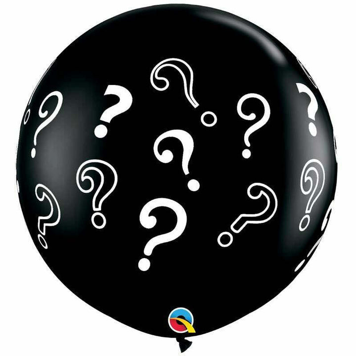 BALLON GÉANT QUESTIONS NOIR ONYX 3' 86CM QUALATEX©,Farfouil en fÃªte,Ballons
