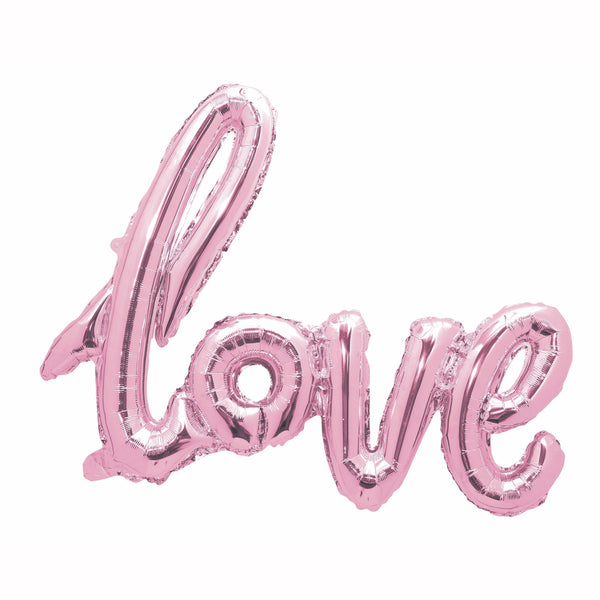Ballon lettres "Love" Rose pastel 73 x 57 cm,Farfouil en fÃªte,Ballons