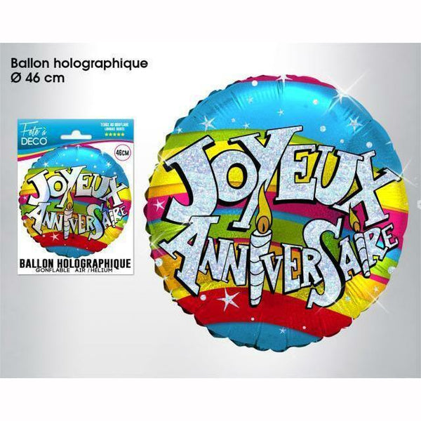 BALLON METALLIQUE JOYEUX ANNIVERSAIRE,Farfouil en fÃªte,Ballons