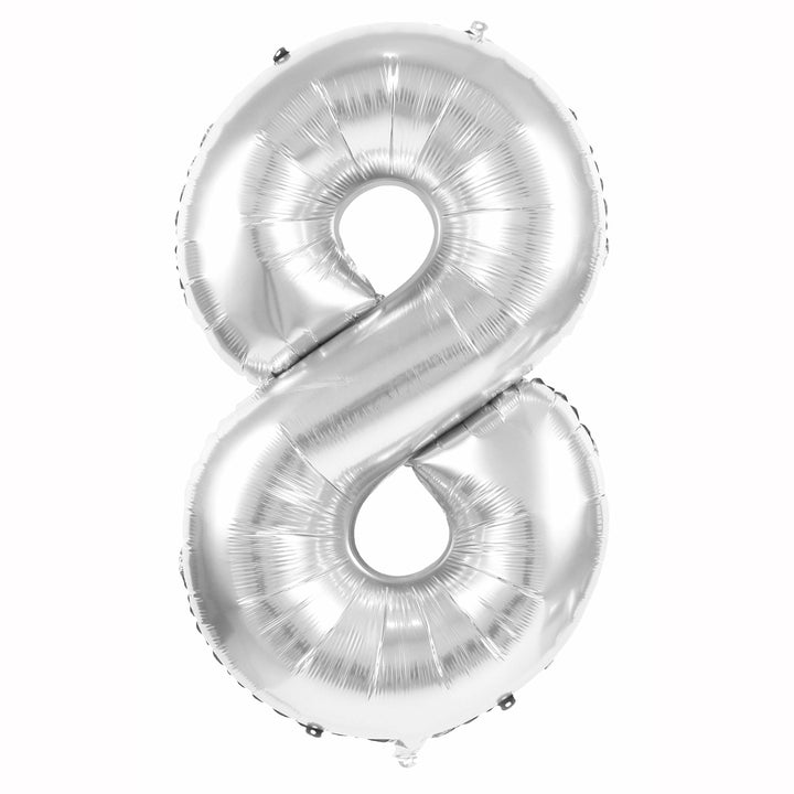 Ballon mylar argent chiffre 8 - 36 cm,Farfouil en fÃªte,Ballons