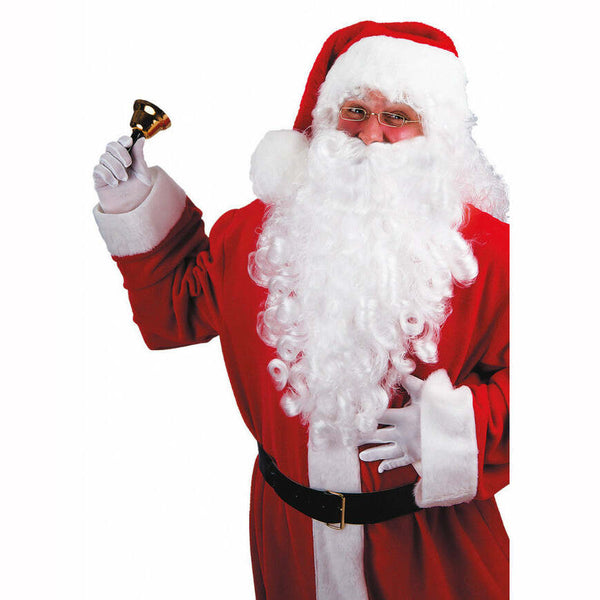 Barbe luxe de Père Noël blanche 50 cm,Farfouil en fÃªte,Moustaches, barbes