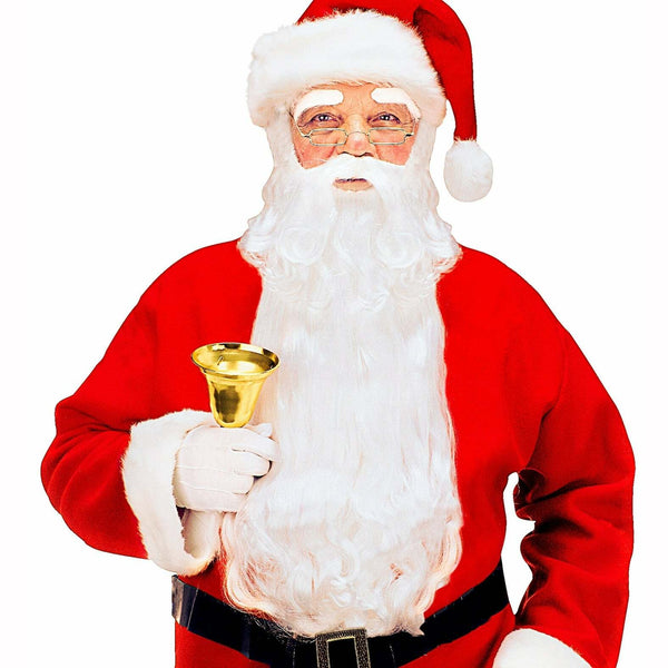 Barbe luxe de Père Noël nylon avec moustache et sourcils,Farfouil en fÃªte,Moustaches, barbes