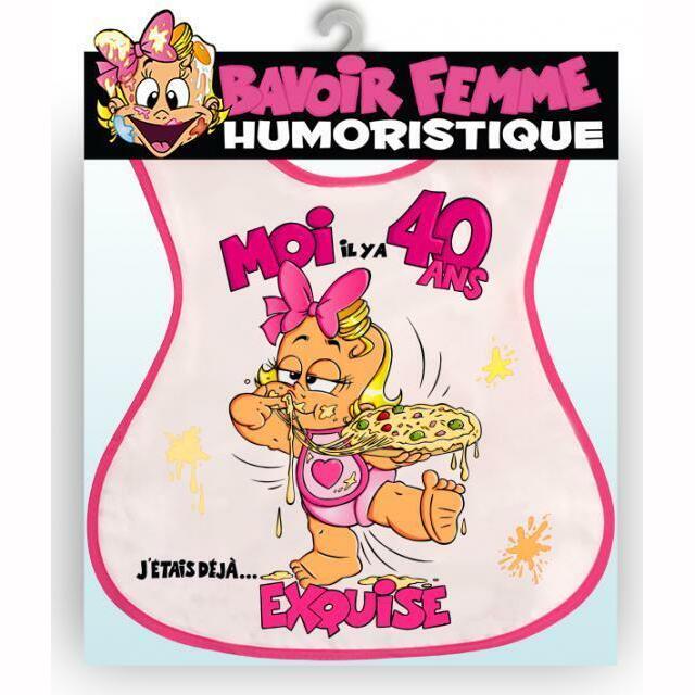 BAVOIR HUMORISTIQUE 40 ANS HOMME OU FEMME,Femme,Farfouil en fÃªte,Cadeaux anniversaires festifs et rigolos