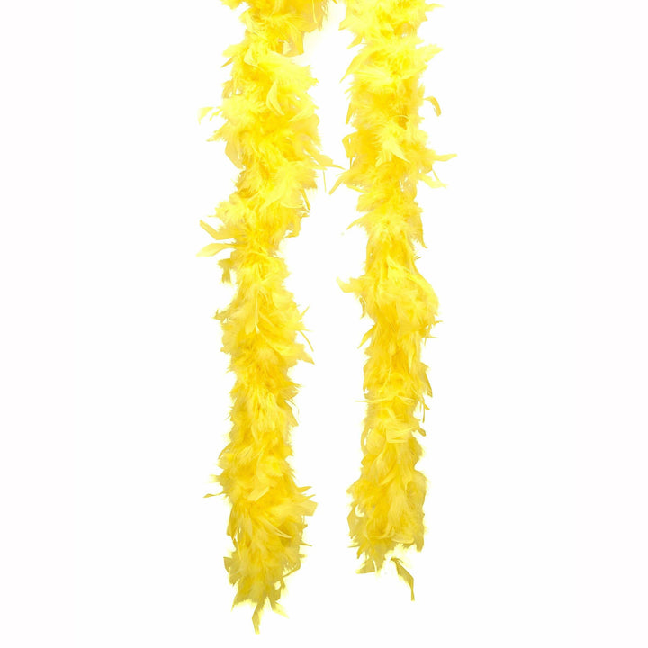 Boa jaune en plumes 1,80m 45 grs,Farfouil en fÃªte,Boas et plumes