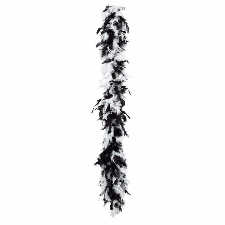 Boa luxe bicolore noir / blanc 1,80m 50 grs,Farfouil en fÃªte,Boas et plumes