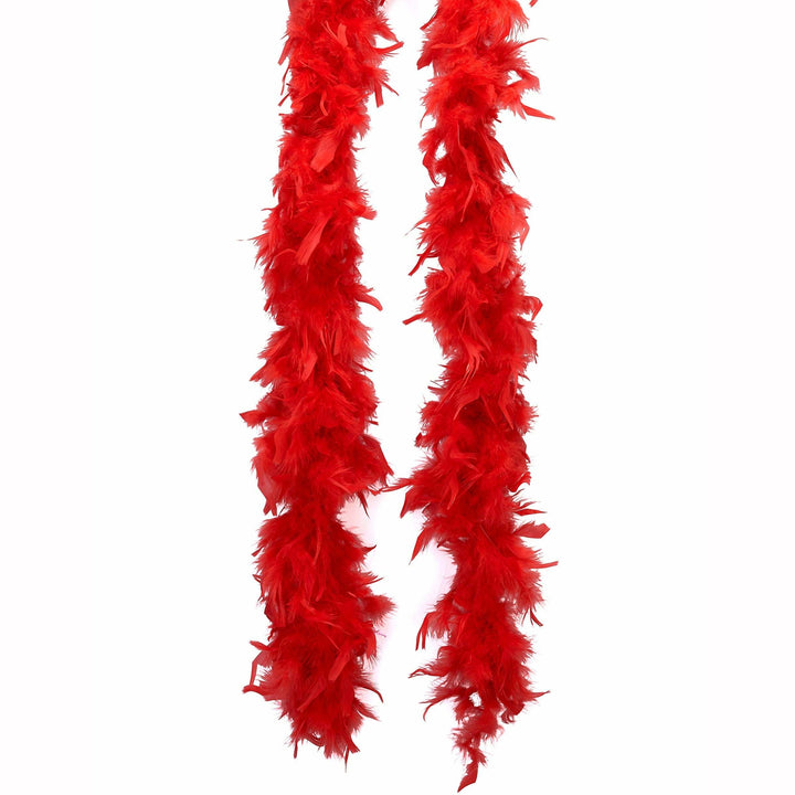 Boa rouge en plumes 1,80m 50 grs,Farfouil en fÃªte,Boas et plumes