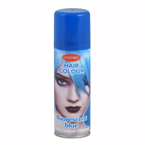 Bombe de laque pour cheveux 125 ml Fluo Bleu,Farfouil en fÃªte,Coloration des cheveux