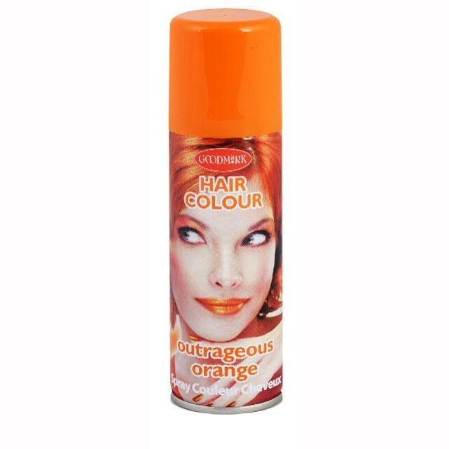 Bombe de laque pour cheveux 125 ml Orange,Farfouil en fÃªte,Coloration des cheveux