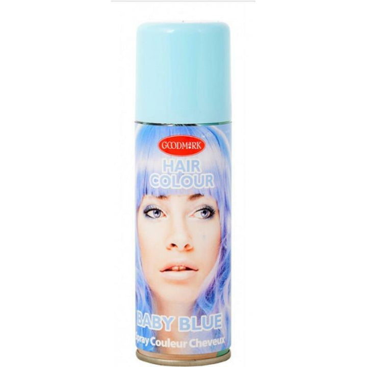 Bombe de laque pour cheveux pastel bleu 125 ml,Farfouil en fÃªte,Coloration des cheveux