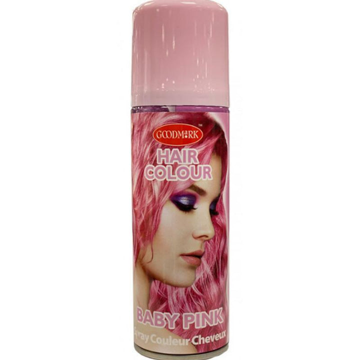 Bombe de laque pour cheveux pastel rose 125 ml,Farfouil en fÃªte,Coloration des cheveux