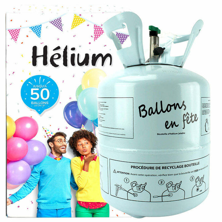 Bonbonne hélium 50 ballons 0,42 m3,Farfouil en fÃªte,Ballons