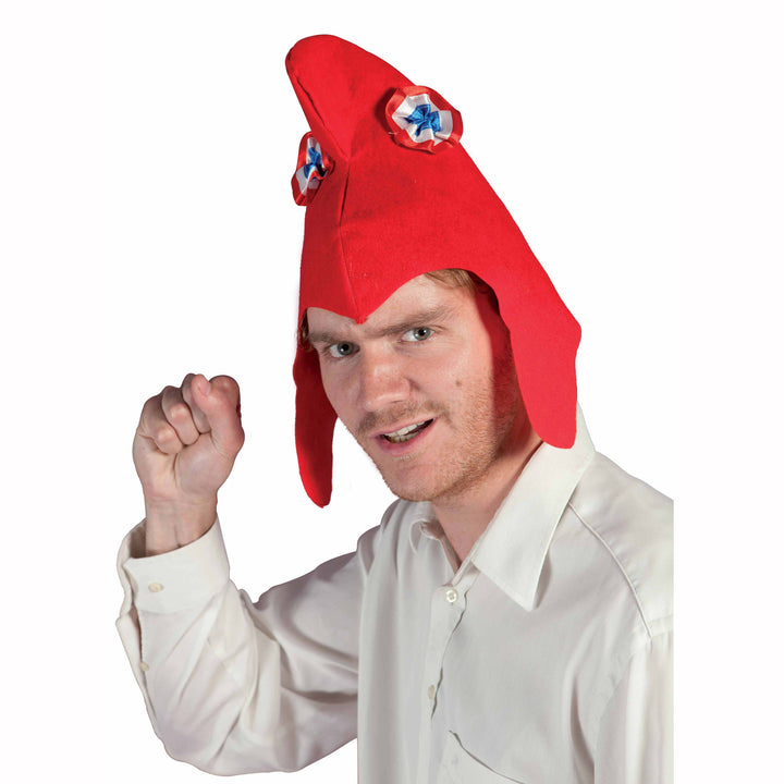 Bonnet phrygien en feutrine rouge avec cocarde 59 cm,Farfouil en fÃªte,Chapeaux