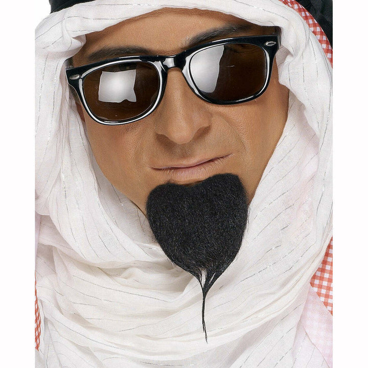 Bouc sultan cheik noire autoadhésive,Farfouil en fÃªte,Moustaches, barbes