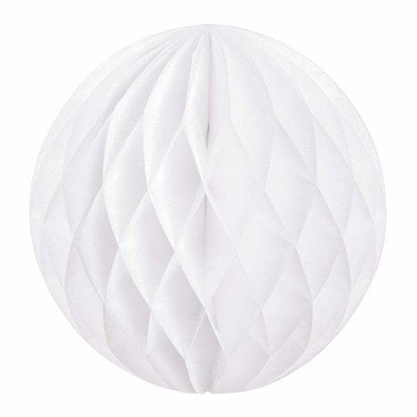 Boule alvéolée blanche 12 cm,Farfouil en fÃªte,Lampions, lanternes, boules alvéolés
