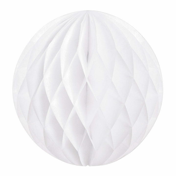 Boule alvéolée blanche 30 cm,Farfouil en fÃªte,Lampions, lanternes, boules alvéolés