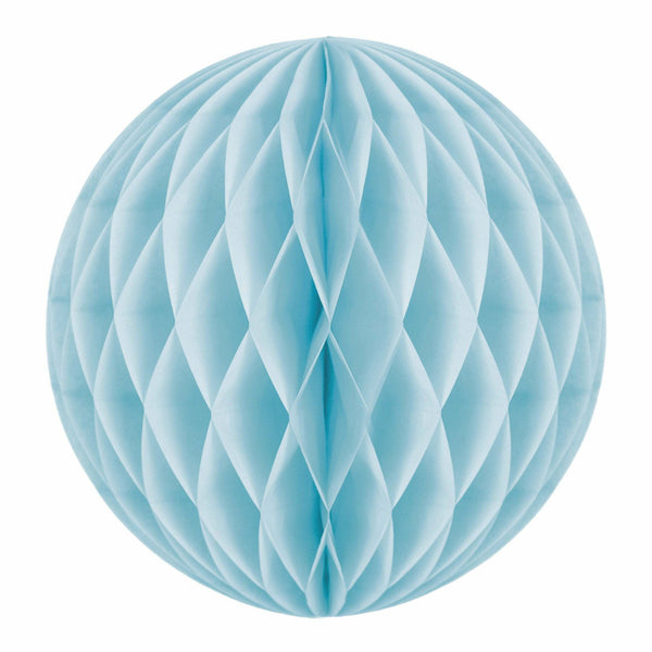Boule alvéolée bleu dragée 12 cm,Farfouil en fÃªte,Lampions, lanternes, boules alvéolés