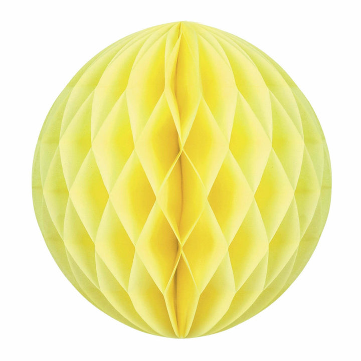 Boule alvéolée jaune 20 cm,Farfouil en fÃªte,Lampions, lanternes, boules alvéolés