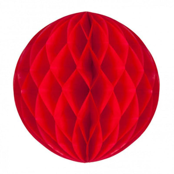 Boule alvéolée rouge 12 cm,Farfouil en fÃªte,Lampions, lanternes, boules alvéolés
