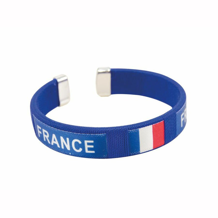 Bracelet en tissu bleu France,Farfouil en fÃªte,Bijoux