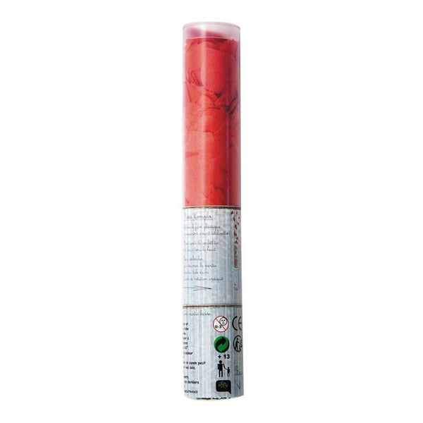 Canon à confettis tube transparent 25 cm - coeurs rouges,Farfouil en fÃªte,Cotillons, serpentins, sans gênes, confettis