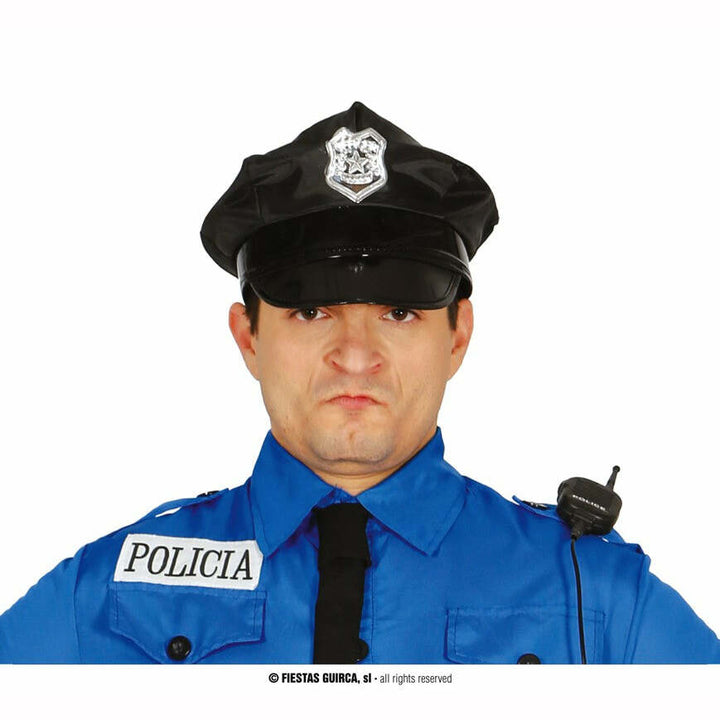 Casquette de police noire avec insigne,Farfouil en fÃªte,Chapeaux