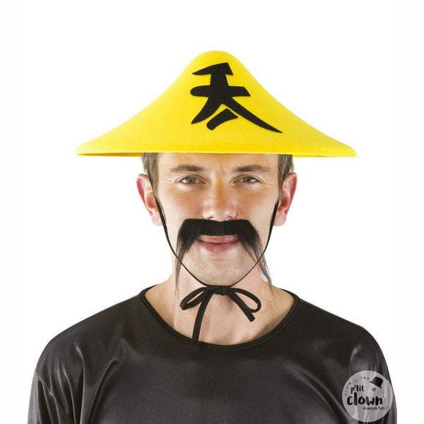 Chapeau adulte chinois jaune avec symbole,Farfouil en fÃªte,Chapeaux