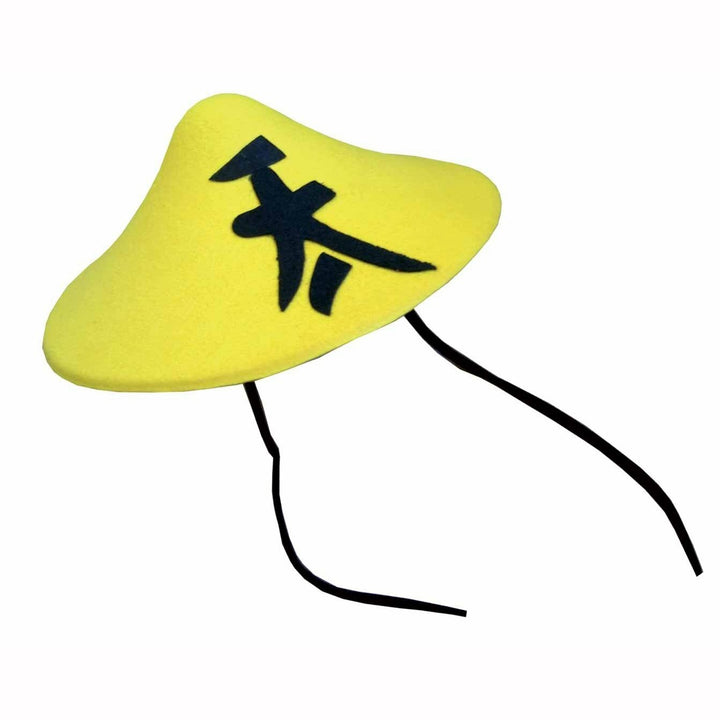 Chapeau adulte chinois jaune avec symbole,Farfouil en fÃªte,Chapeaux