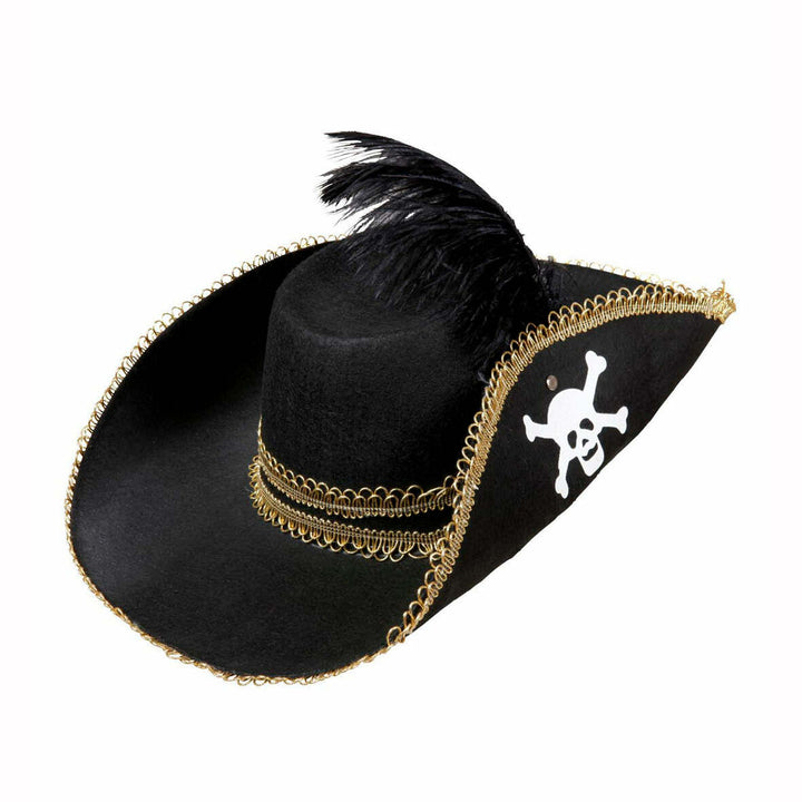 Chapeau adulte de pirate avec crâne et plume,Farfouil en fÃªte,Chapeaux