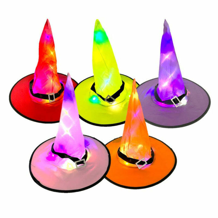 Chapeau de sorcière LED - Coloris aléatoires,Farfouil en fÃªte,Chapeaux