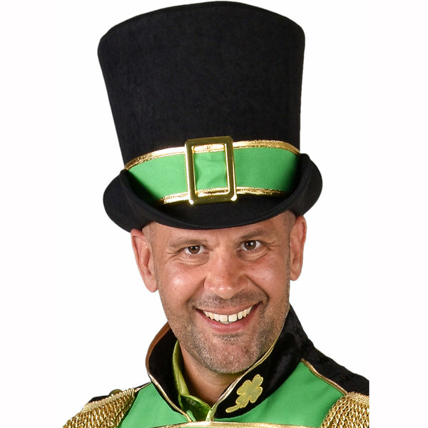 Chapeau luxe haut de forme et ruban vert Saint Patrick,Farfouil en fÃªte,Chapeaux