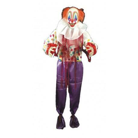 Clown de l'horreur animé et lumineux sur pied 166 cm,Farfouil en fÃªte,A definir