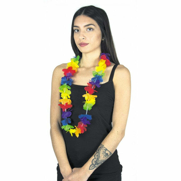 Collier de fleurs hawaïen Rainbow multicolore 1er prix,Farfouil en fÃªte,Bijoux