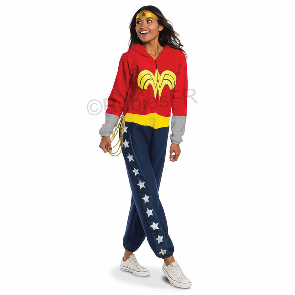 Combinaison pyjama adulte Wonder Woman™,Farfouil en fÃªte,Déguisements