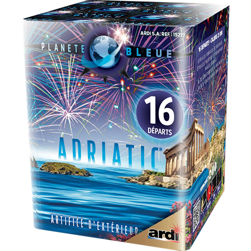 Compact Adriatic Planète Bleu® 16 coups Ardi,Farfouil en fÃªte,Feux d'artifice et pétards