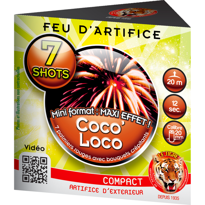 Compact Coco Loco 7 coups Pyragric,Farfouil en fÃªte,Feux d'artifice et pétards