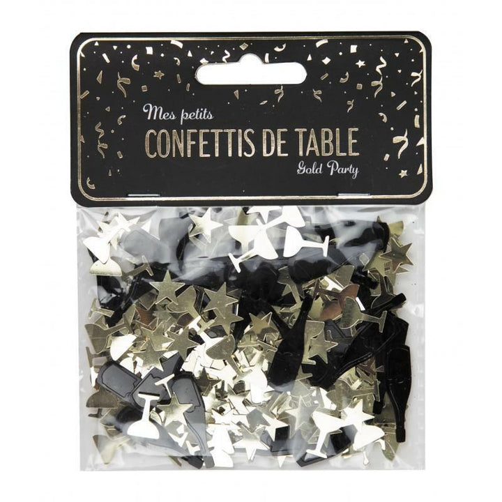 Confettis de table Gold Party,Farfouil en fÃªte,Confettis de table, pétales, graviers