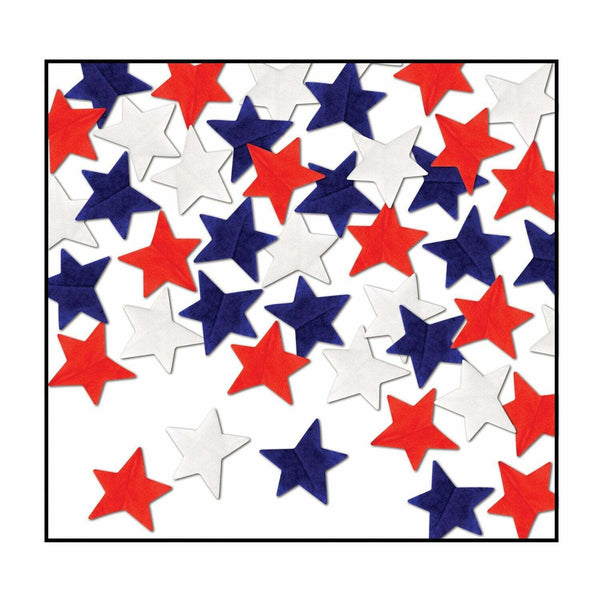 Confettis étoiles tricolores en papier de soie,Farfouil en fÃªte,A definir