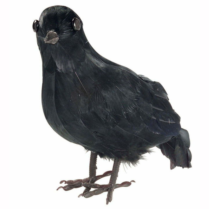 Corbeau à plumes noires 25 cm,Farfouil en fÃªte,Décorations