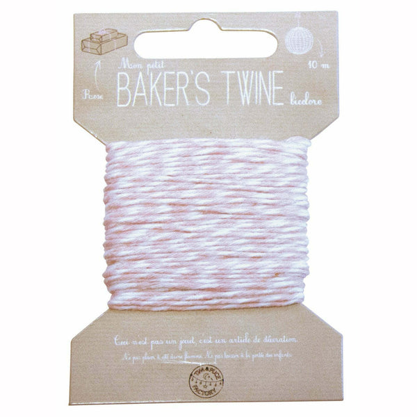 Cordelette rose et blanche "Baker's Twine" 10m,Farfouil en fÃªte,Rubans, bolducs