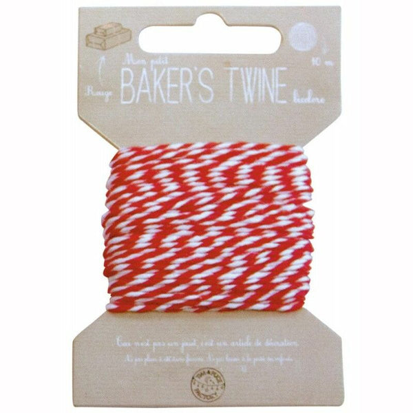 Cordelette rouge et blanche "Baker's Twine" 10m,Farfouil en fÃªte,Rubans, bolducs