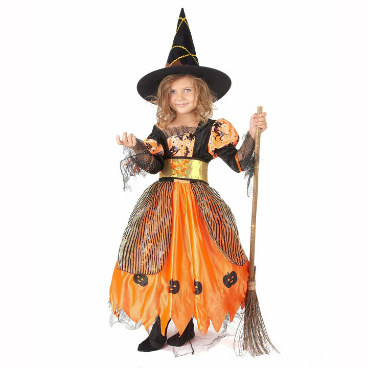 Costume enfant sorcière orange et noire,Farfouil en fÃªte,Déguisements