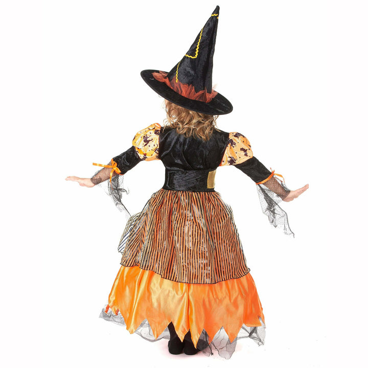 Costume enfant sorcière orange et noire,Farfouil en fÃªte,Déguisements