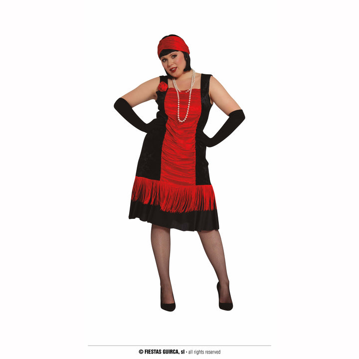 Costume femme charleston rouge,XL,Farfouil en fÃªte,Déguisements