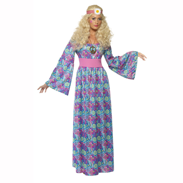 COSTUME HIPPIE ROBE LONGUE FLEURS,Farfouil en fÃªte,Déguisements